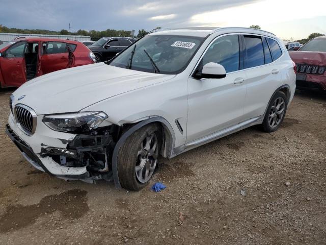 5UXTY5C09M9H99536 - 2021 BMW X3 XDRIVE30I WHITE photo 1