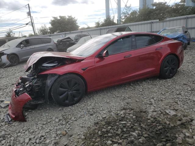 5YJSA1E51PF525662 - 2023 TESLA MODEL S RED photo 1