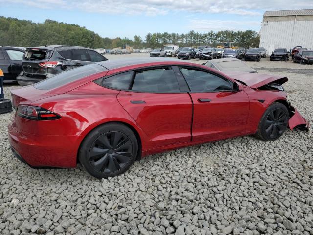 5YJSA1E51PF525662 - 2023 TESLA MODEL S RED photo 3