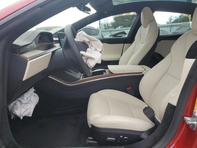 5YJSA1E51PF525662 - 2023 TESLA MODEL S RED photo 7