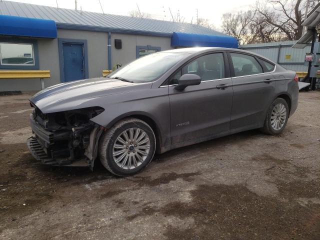 3FA6P0UU4ER212710 - 2014 FORD FUSION S HYBRID GRAY photo 1