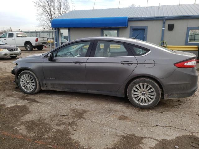 3FA6P0UU4ER212710 - 2014 FORD FUSION S HYBRID GRAY photo 2