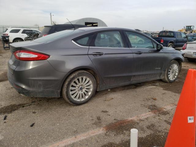 3FA6P0UU4ER212710 - 2014 FORD FUSION S HYBRID GRAY photo 3