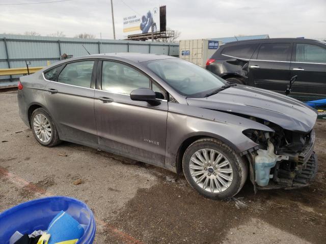 3FA6P0UU4ER212710 - 2014 FORD FUSION S HYBRID GRAY photo 4