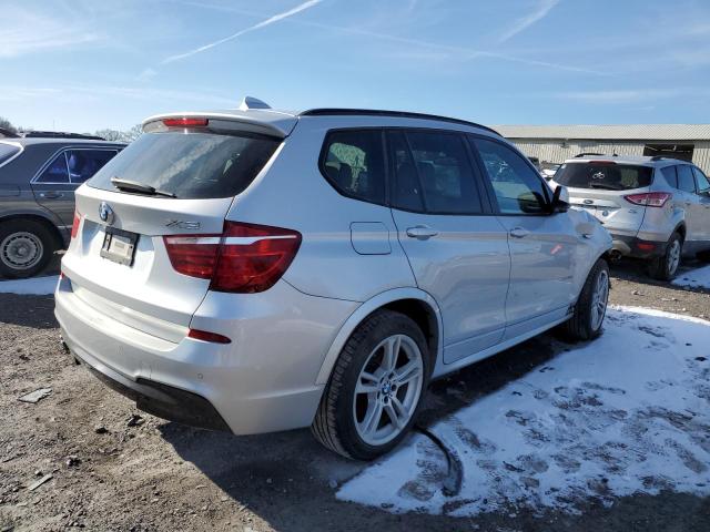 5UXWX7C50EL983496 - 2014 BMW X3 XDRIVE35I SILVER photo 3