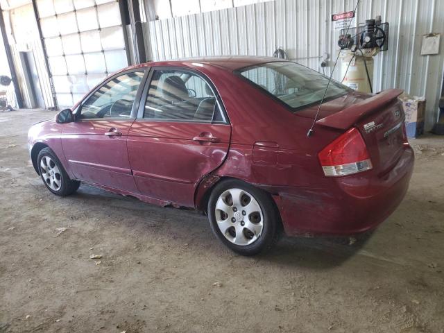 KNAFE221995624812 - 2009 KIA SPECTRA EX MAROON photo 2