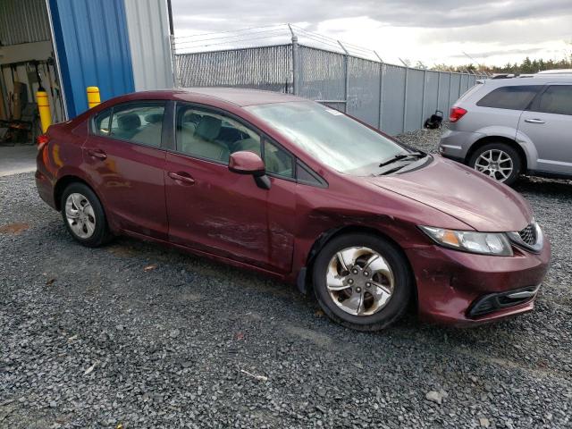 2HGFB2F43DH018084 - 2013 HONDA CIVIC LX BURGUNDY photo 4