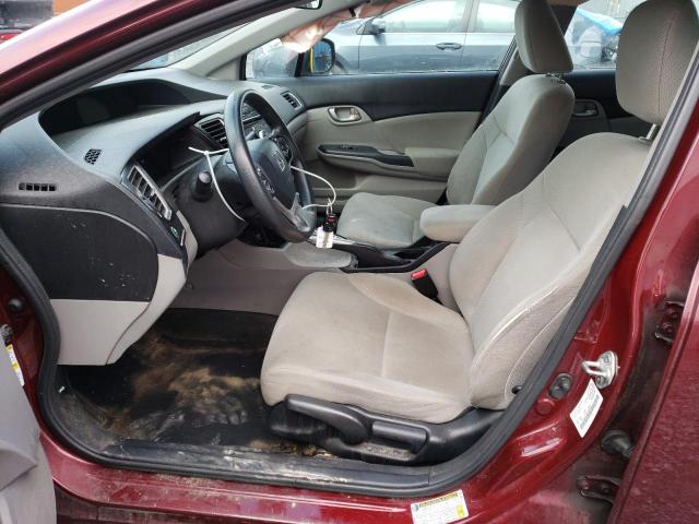 2HGFB2F43DH018084 - 2013 HONDA CIVIC LX BURGUNDY photo 7