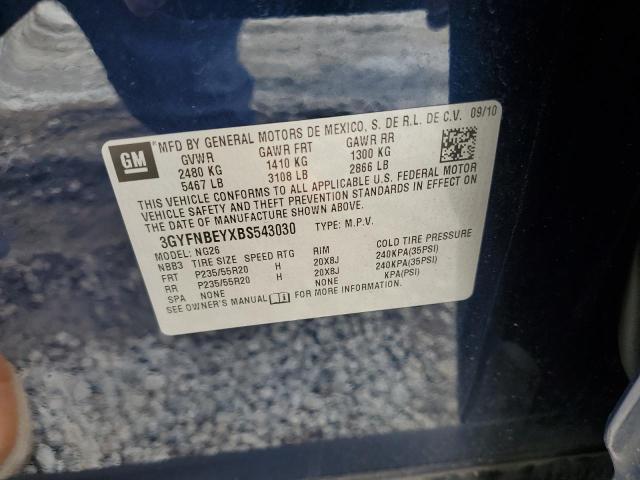 3GYFNBEYXBS543030 - 2011 CADILLAC SRX PERFORMANCE COLLECTION Niebieski zdjęcie 14