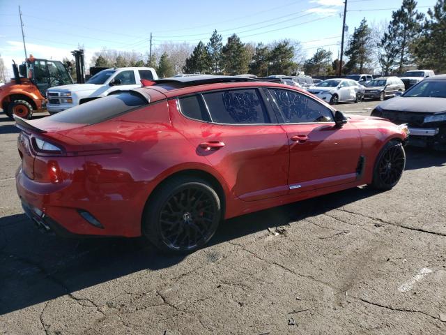 KNAE55LC8K6058543 - 2019 KIA STINGER GT2 RED photo 3