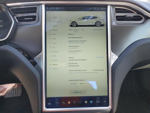 5YJSA1H18EFP66754 - 2014 TESLA MODEL S Սպիտակ լուսանկար 9