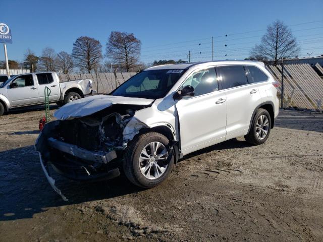 5TDJKRFH6FS200502 - 2015 TOYOTA HIGHLANDER XLE WHITE photo 1