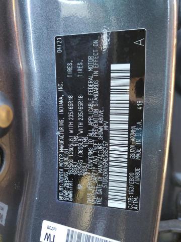 5TDGZRAH6MS065757 - 2021 TOYOTA HIGHLANDER XLE GRAY photo 14