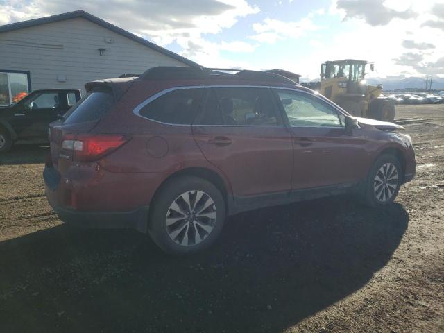 4S4BSBNCXF3337621 - 2015 SUBARU OUTBACK 2.5I LIMITED MAROON photo 3