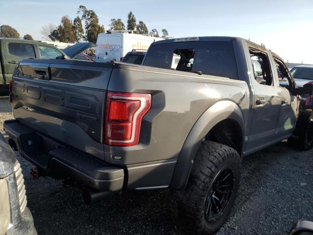 1FTFW1RG4JFC46336 - 2018 FORD F150 RAPTOR GRAY photo 3