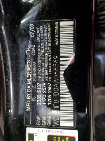 WDDHF8HB0AA066569 - 2010 MERCEDES-BENZ E 350 4MATIC BLACK photo 12