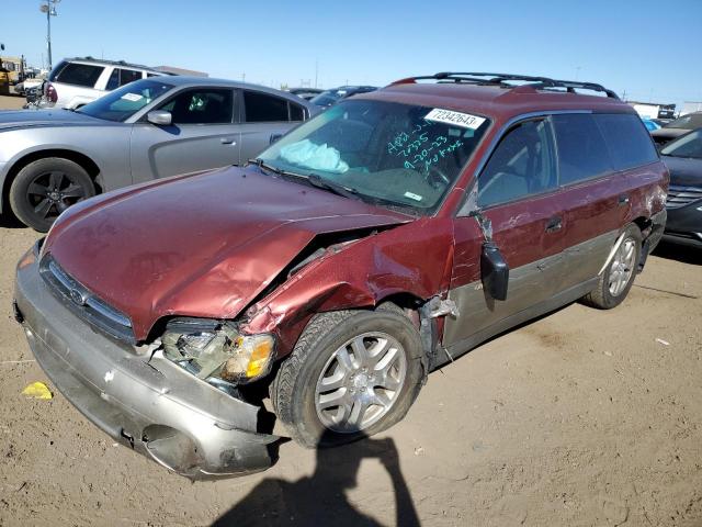 4S3BH665827635257 - 2002 SUBARU LEGACY OUTBACK RED photo 1