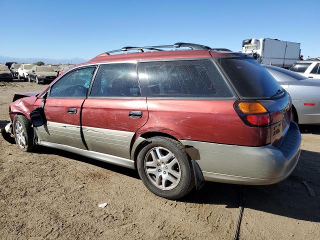 4S3BH665827635257 - 2002 SUBARU LEGACY OUTBACK RED photo 2