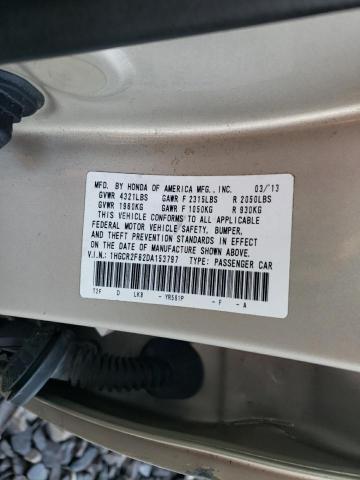 1HGCR2F82DA153797 - 2013 HONDA ACCORD EXL SILVER photo 13