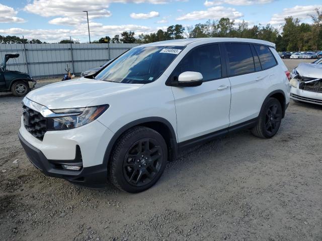 5FNYF7H55NB007187 - 2022 HONDA PASSPORT EXL WHITE photo 1
