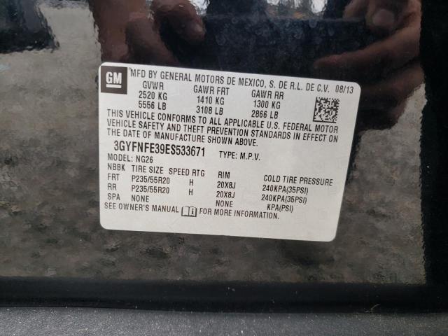 3GYFNFE39ES533671 - 2014 CADILLAC SRX PERFORMANCE COLLECTION Noir photo 13