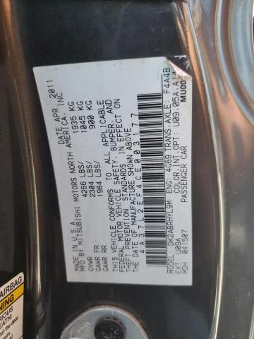 4A37L2EF4CE003177 - 2012 MITSUBISHI ECLIPSE SPYDER GS 灰色 照片 12