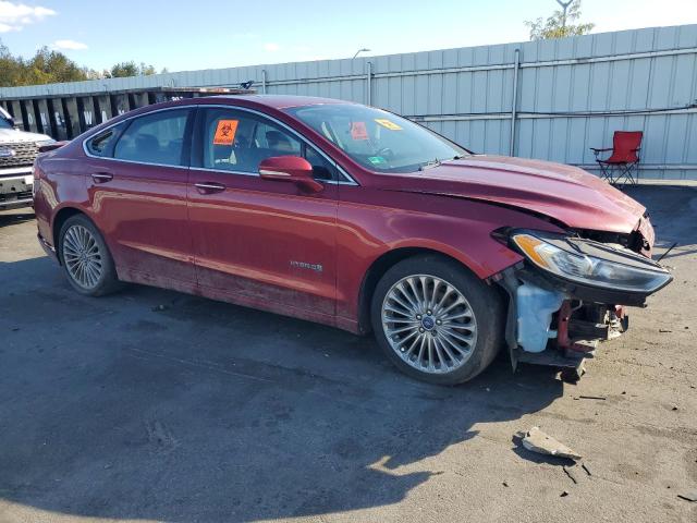 3FA6P0RU0ER204841 - 2014 FORD FUSION TITANIUM HEV RED photo 4