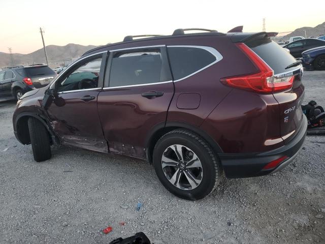 2HKRW6H32KH206904 - 2019 HONDA CR-V LX MAROON photo 2