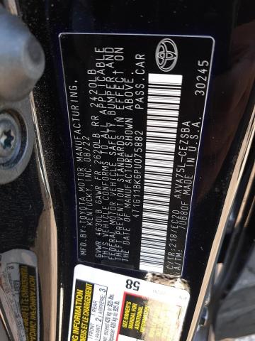 4T1G11BK6PU075882 - 2023 TOYOTA CAMRY SE NIGHT SHADE BLACK photo 12