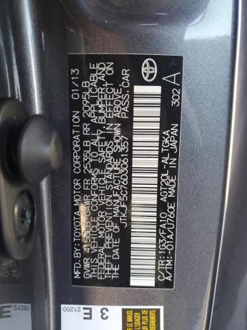 JTKJF5C76D3061357 - 2013 TOYOTA SCION TC ნაცრისფერი ფოტო 12