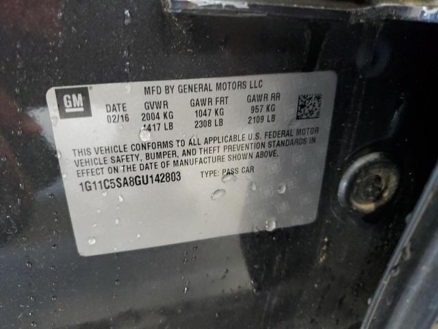 1G11C5SA8GU142803 - 2016 CHEVROLET MALIBU LIM LT Қара фото 12