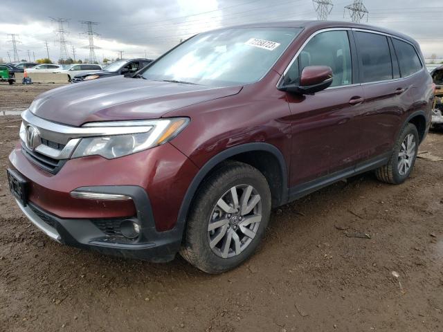 5FNYF6H35KB096764 - 2019 HONDA PILOT EX MAROON photo 1