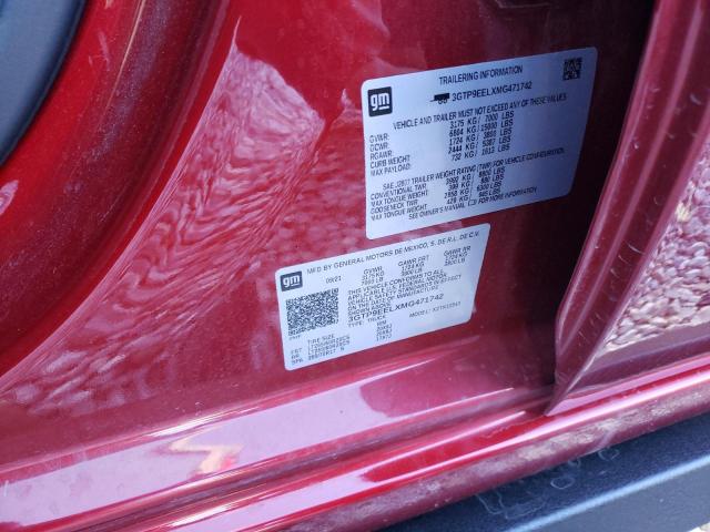 3GTP9EELXMG471742 - 2021 GMC SIERRA K1500 AT4 RED photo 12