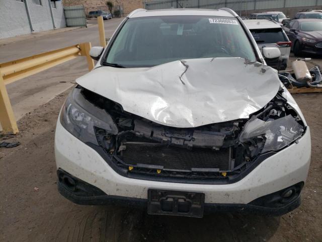 5J6RM4H78EL025099 - 2014 HONDA CR-V EXL WHITE photo 5