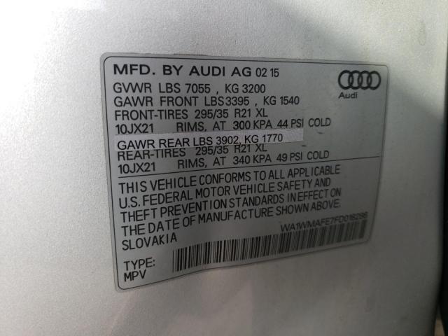 WA1WMAFE7FD018286 - 2015 AUDI Q7 TDI PRESTIGE SILVER photo 13