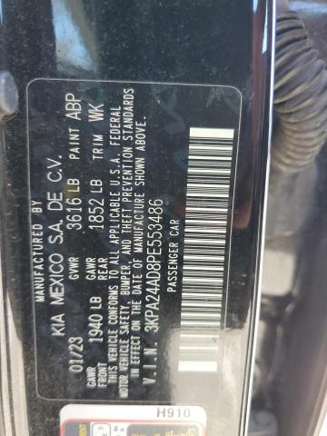 3KPA24AD8PE553486 - 2023 KIA RIO LX BLACK photo 13