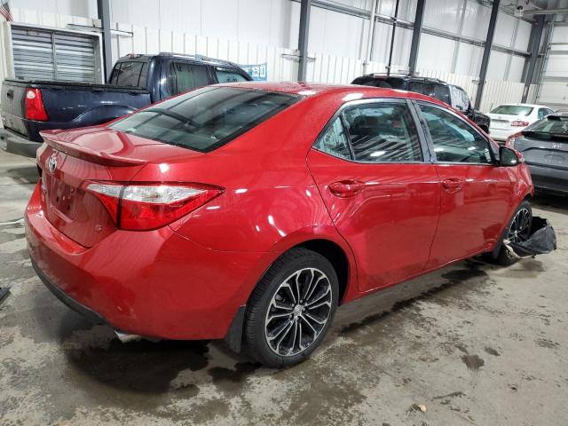 2T1BURHE3FC468739 - 2015 TOYOTA COROLLA L RED photo 3