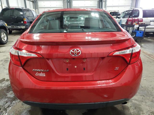 2T1BURHE3FC468739 - 2015 TOYOTA COROLLA L RED photo 6