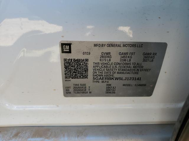 5GAERBKW5LJ123141 - 2020 BUICK ENCLAVE ESSENCE თეთრი ფოტო 13