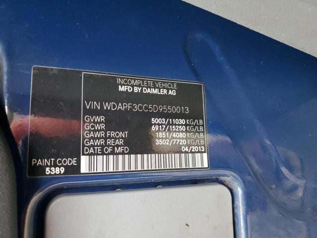 WDAPF3CC5D9550013 - 2013 MERCEDES-BENZ SPRINTER 3500 BLUE photo 13