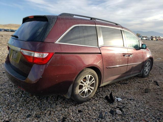 5FNRL5H49CB136975 - 2012 HONDA ODYSSEY EX MAROON photo 3