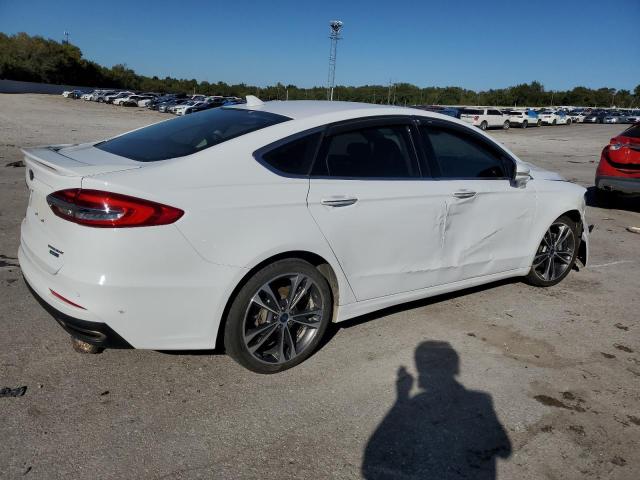 3FA6P0D93KR187144 - 2019 FORD FUSION TITANIUM WHITE photo 3