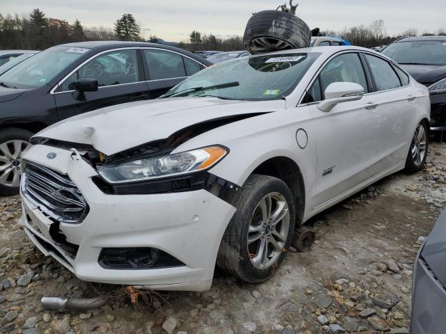 3FA6P0SU0GR348998 - 2016 FORD FUSION TITANIUM PHEV WHITE photo 1