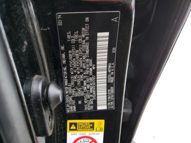 5TDJKRFH7ES017057 - 2014 TOYOTA HIGHLANDER XLE Սև լուսանկար 13