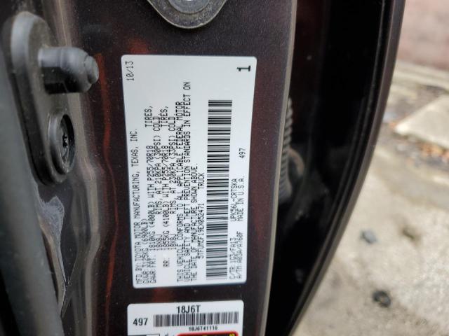 5TFUM5F19EX052471 - 2014 TOYOTA TUNDRA DOUBLE CAB SR/SR5 GRAY photo 12