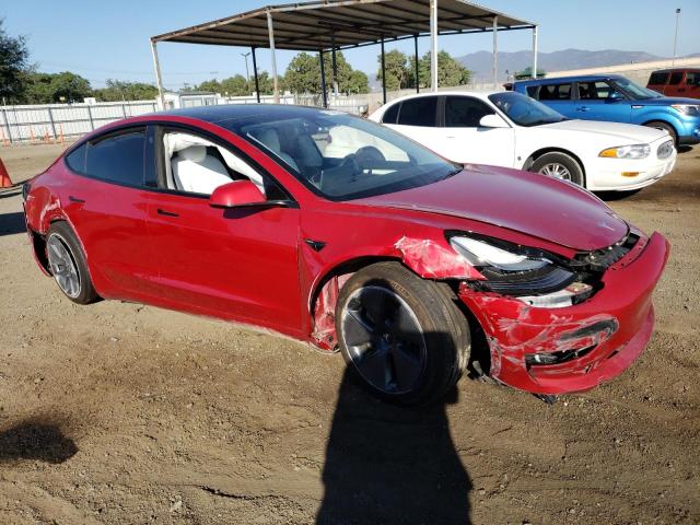 5YJ3E1EA0NF373327 - 2022 TESLA 3 RED photo 4