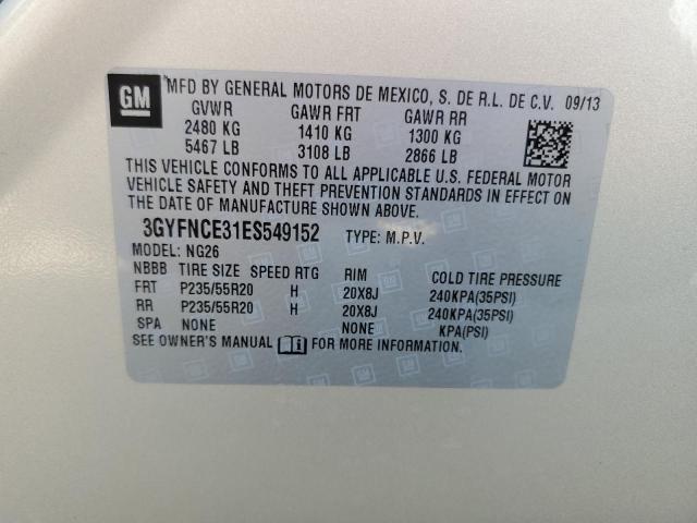 3GYFNCE31ES549152 - 2014 CADILLAC SRX PERFORMANCE COLLECTION Beżowy zdjęcie 14