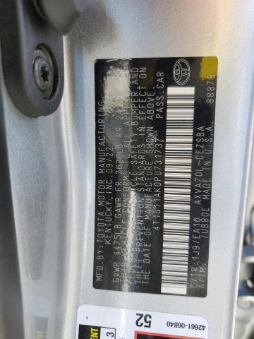 4T1G11AK0PU731737 - 2023 TOYOTA CAMRY SE NIGHT SHADE SILVER photo 12