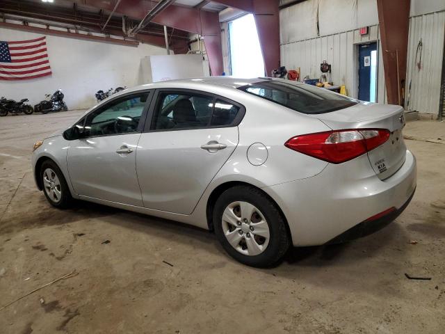 KNAFK4A61F5314604 - 2015 KIA FORTE LX SILVER photo 2