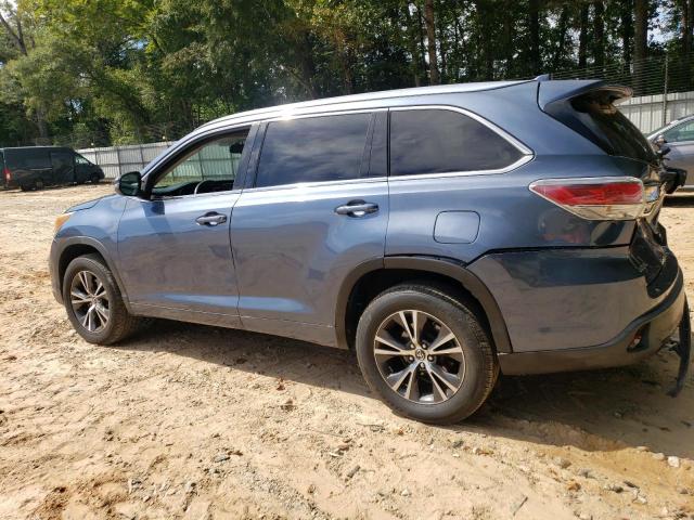 5TDKKRFH5GS501266 - 2016 TOYOTA HIGHLANDER XLE Mavi foto 2